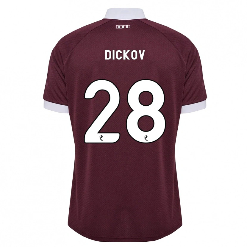 Danxen Męski Sam Dickov #28 Bordowy Biały Domowa Koszulka 2026/27 Koszulki Klubowe
