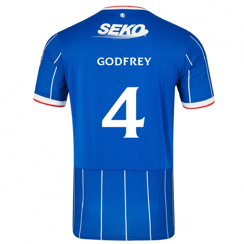 Danxen Męski Ben Godfrey #4 Czerwony Niebieski Biały Domowa Koszulka 2026/27 Koszulki Klubowe