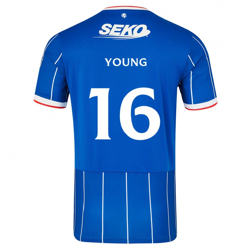 Danxen Męski Calum Young #16 Czerwony Niebieski Biały Domowa Koszulka 2026/27 Koszulki Klubowe