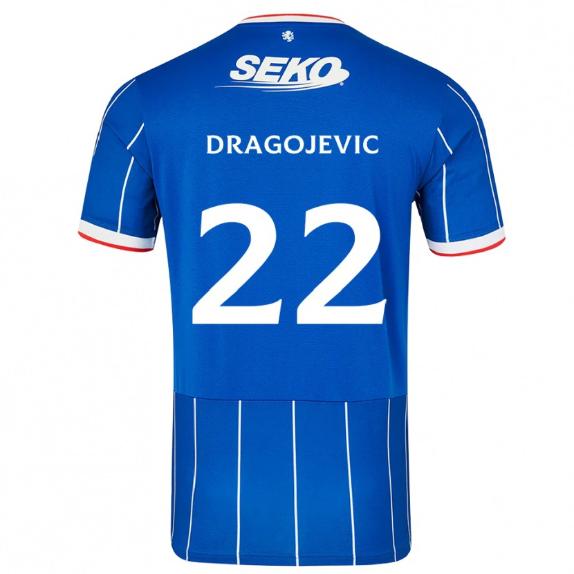 Danxen Męski Vanja Dragojevic #22 Czerwony Niebieski Biały Domowa Koszulka 2026/27 Koszulki Klubowe