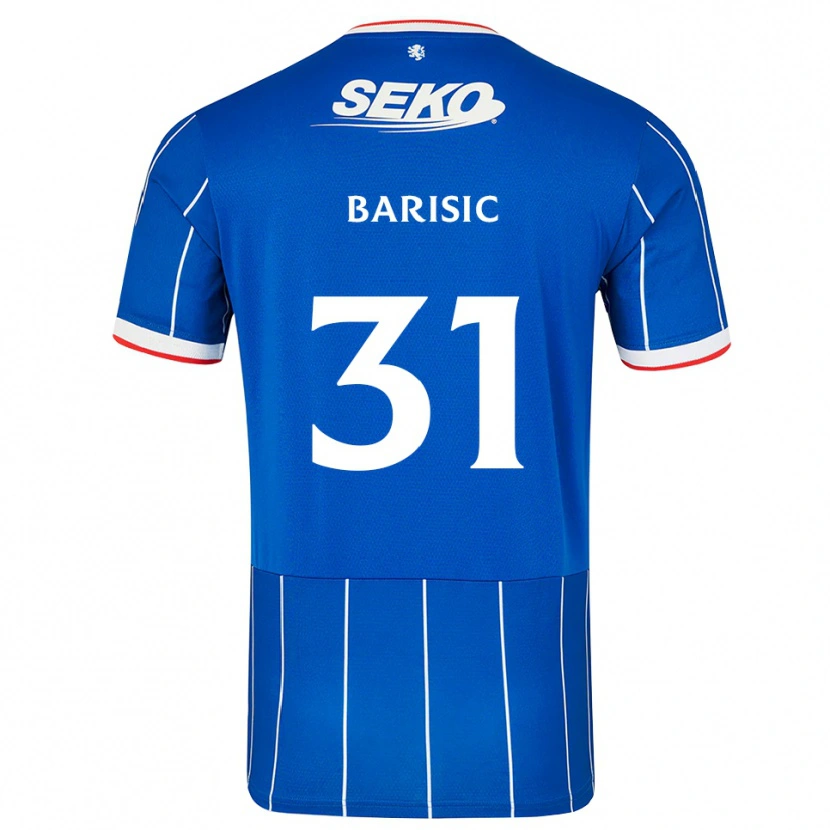 Danxen Męski Borna Barisic #31 Czerwony Niebieski Biały Domowa Koszulka 2026/27 Koszulki Klubowe