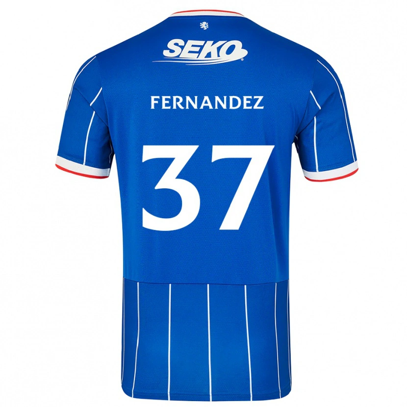 Danxen Męski Emmanuel Fernandez #37 Czerwony Niebieski Biały Domowa Koszulka 2026/27 Koszulki Klubowe