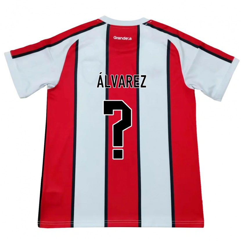 Danxen Męski Felipe Álvarez #0 Biały Czerwony Czarny Wyjazdowa Koszulka 2026/27 Koszulki Klubowe