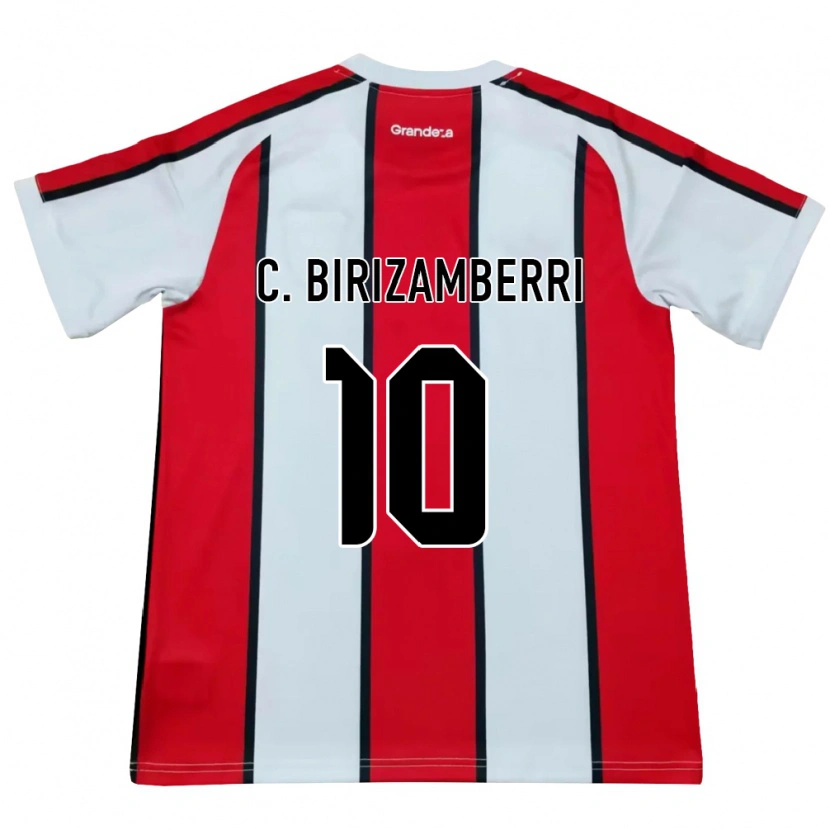 Danxen Męski Carolina Birizamberri #10 Biały Czerwony Czarny Wyjazdowa Koszulka 2026/27 Koszulki Klubowe