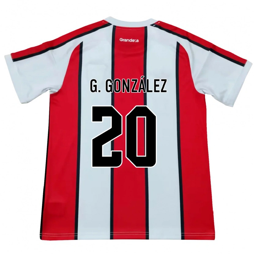 Danxen Męski Giovanni González #20 Biały Czerwony Czarny Wyjazdowa Koszulka 2026/27 Koszulki Klubowe