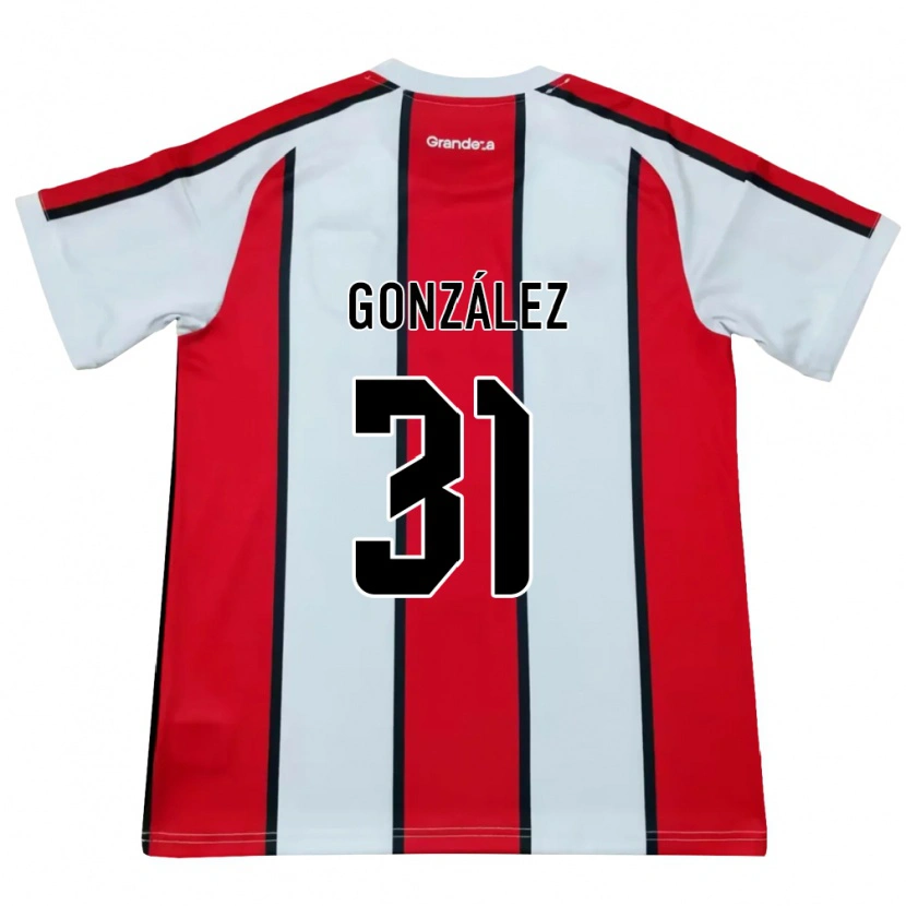 Danxen Męski Facundo González #31 Biały Czerwony Czarny Wyjazdowa Koszulka 2026/27 Koszulki Klubowe