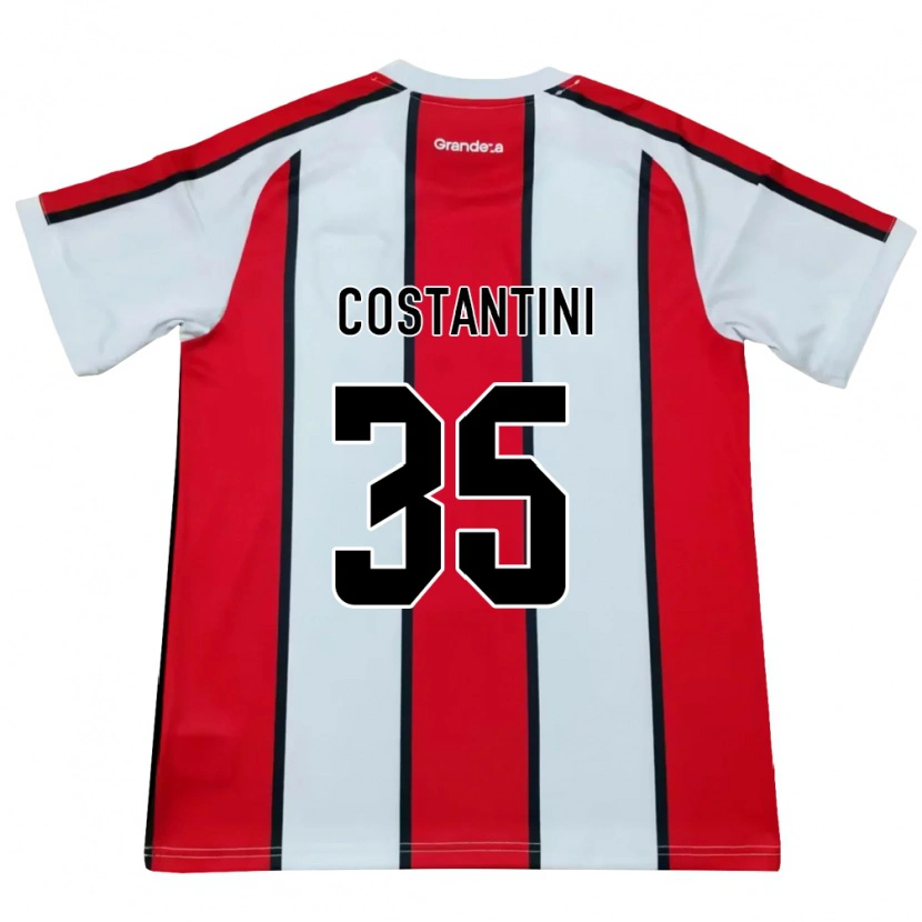 Danxen Męski Giorgio Costantini #35 Biały Czerwony Czarny Wyjazdowa Koszulka 2026/27 Koszulki Klubowe