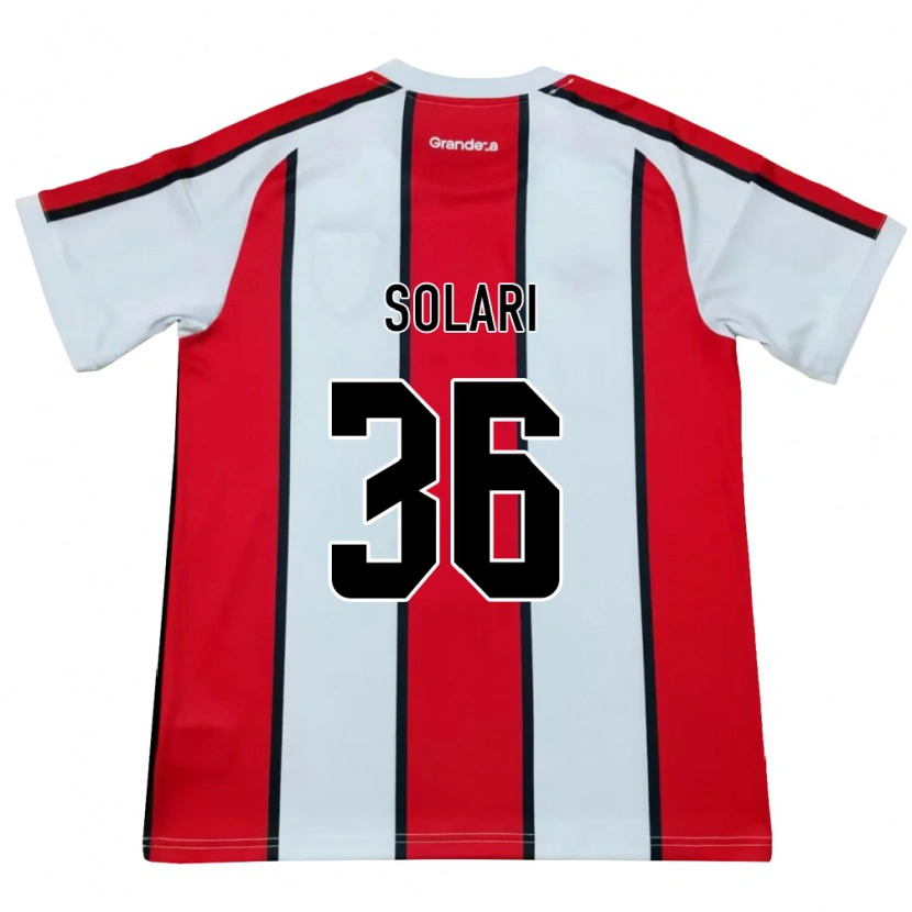 Danxen Męski Pablo Solari #36 Biały Czerwony Czarny Wyjazdowa Koszulka 2026/27 Koszulki Klubowe