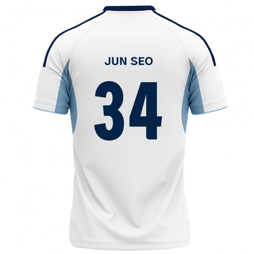 Danxen Męski Jun-Seo Kim #34 Królewski Niebieski Biały Wyjazdowa Koszulka 2026/27 Koszulki Klubowe