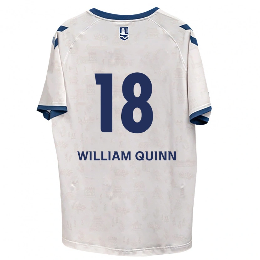 Danxen Męski Max William Quinn #18 Królewski Niebieski Biały Wyjazdowa Koszulka 2026/27 Koszulki Klubowe