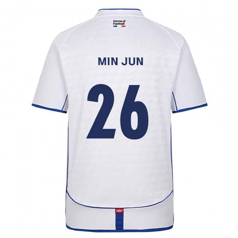 Danxen Męski Min-Jun Kim #26 Czarny Biały Czerwony Wyjazdowa Koszulka 2026/27 Koszulki Klubowe