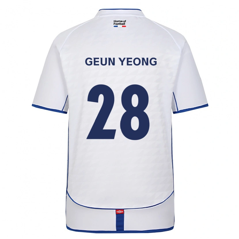 Danxen Męski Geun-Yeong Yoon #28 Czarny Biały Czerwony Wyjazdowa Koszulka 2026/27 Koszulki Klubowe