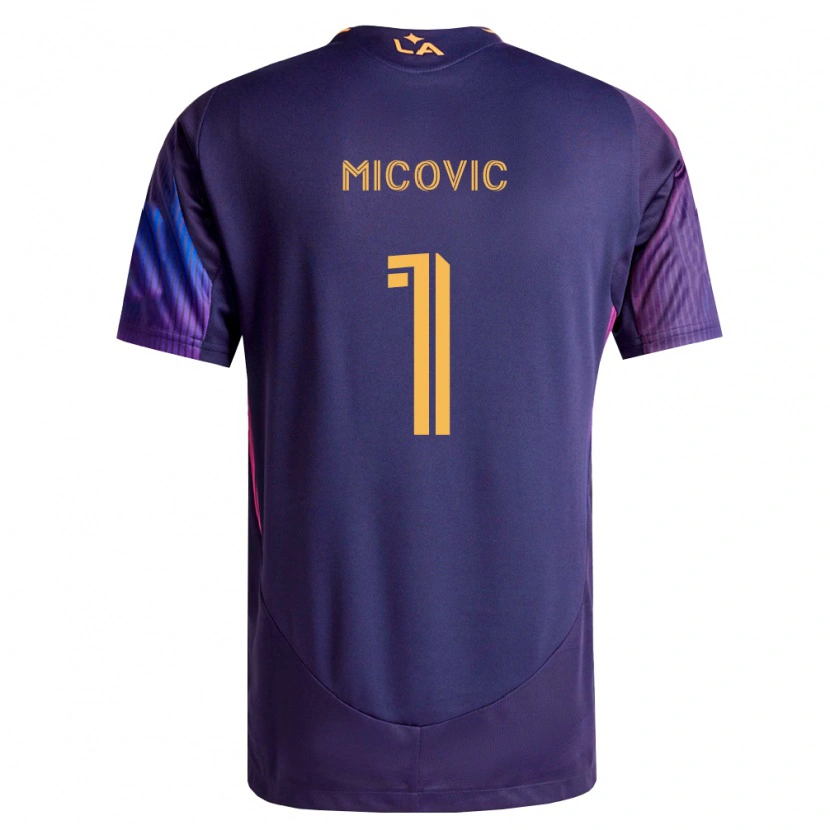 Danxen Męski Novak Mićović #1 Głęboka Purpura Żółty Wyjazdowa Koszulka 2026/27 Koszulki Klubowe