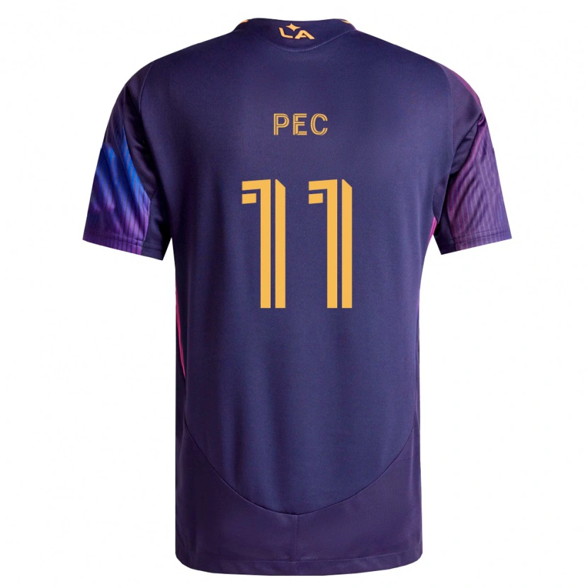 Danxen Męski Gabriel Pec #11 Głęboka Purpura Żółty Wyjazdowa Koszulka 2026/27 Koszulki Klubowe