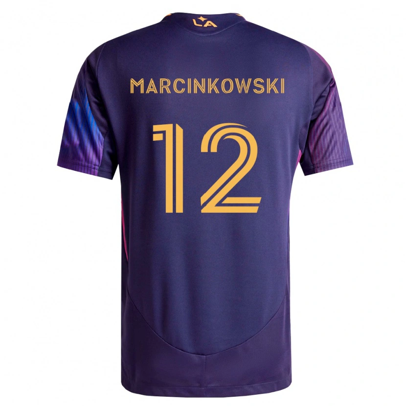 Danxen Męski Jt Marcinkowski #12 Głęboka Purpura Żółty Wyjazdowa Koszulka 2026/27 Koszulki Klubowe