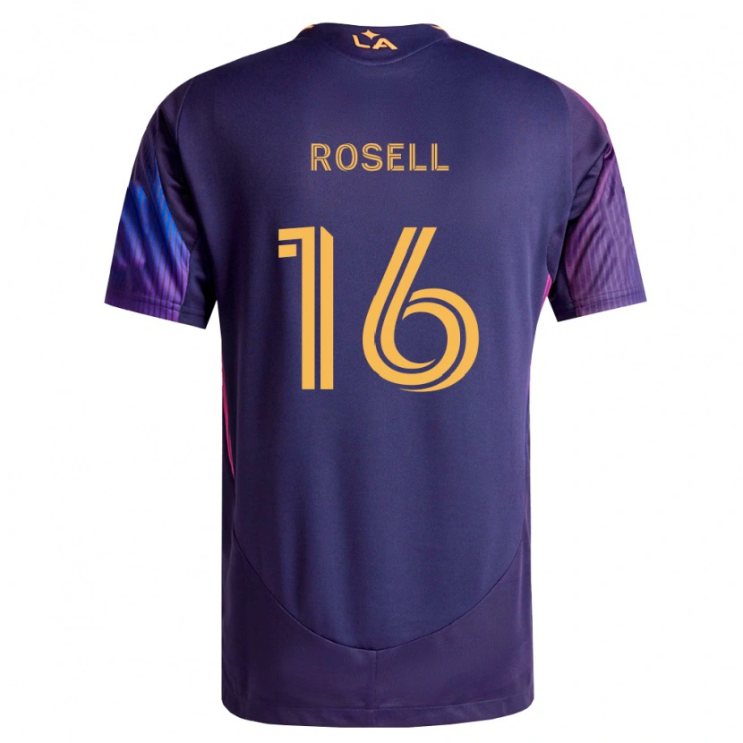 Danxen Męski Uri Rosell #16 Głęboka Purpura Żółty Wyjazdowa Koszulka 2026/27 Koszulki Klubowe