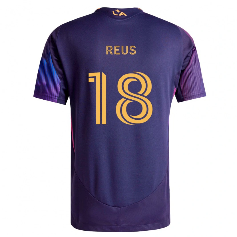 Danxen Męski Marco Reus #18 Głęboka Purpura Żółty Wyjazdowa Koszulka 2026/27 Koszulki Klubowe