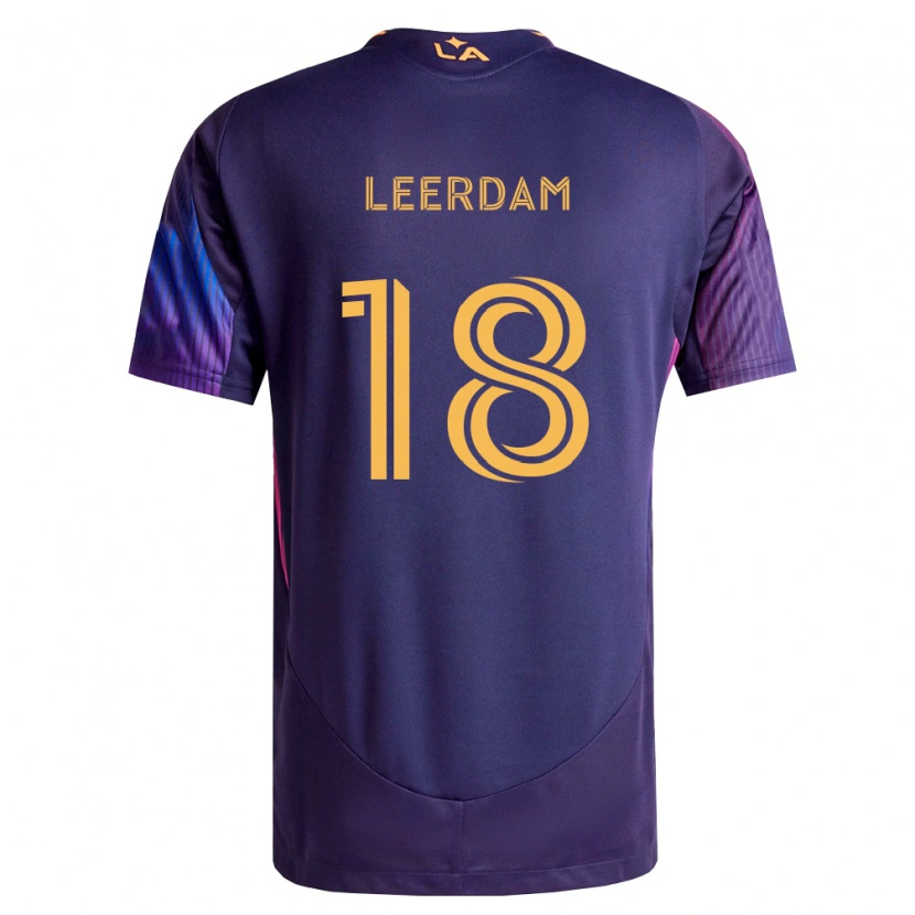 Danxen Męski Kelvin Leerdam #18 Głęboka Purpura Żółty Wyjazdowa Koszulka 2026/27 Koszulki Klubowe