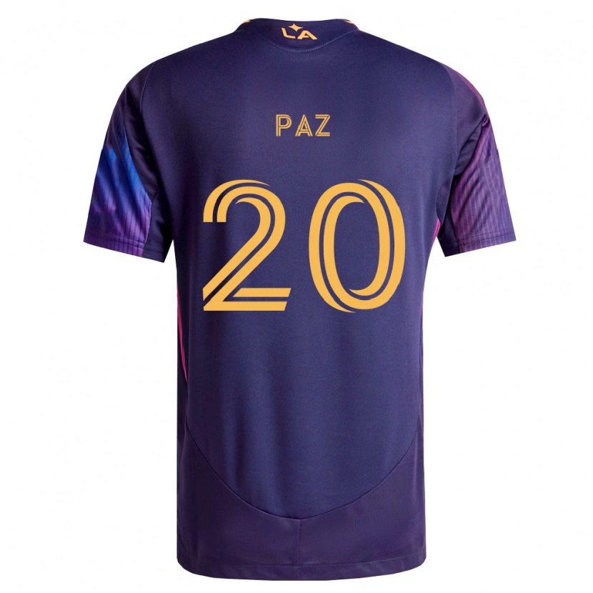 Danxen Męski Jaiden Paz #20 Głęboka Purpura Żółty Wyjazdowa Koszulka 2026/27 Koszulki Klubowe
