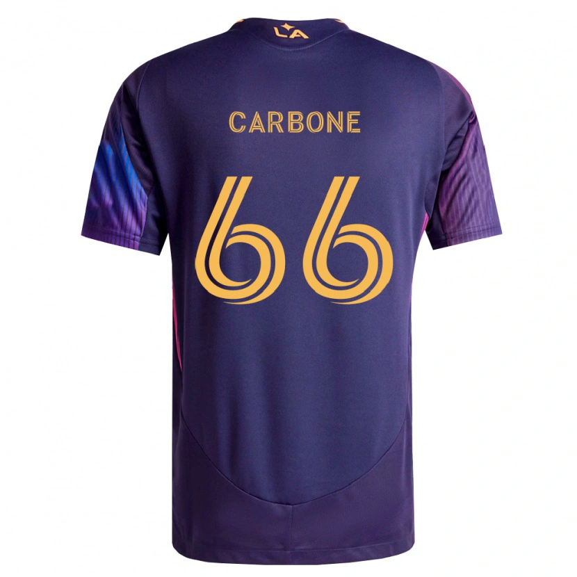 Danxen Męski Matteo Carbone #66 Głęboka Purpura Żółty Wyjazdowa Koszulka 2026/27 Koszulki Klubowe
