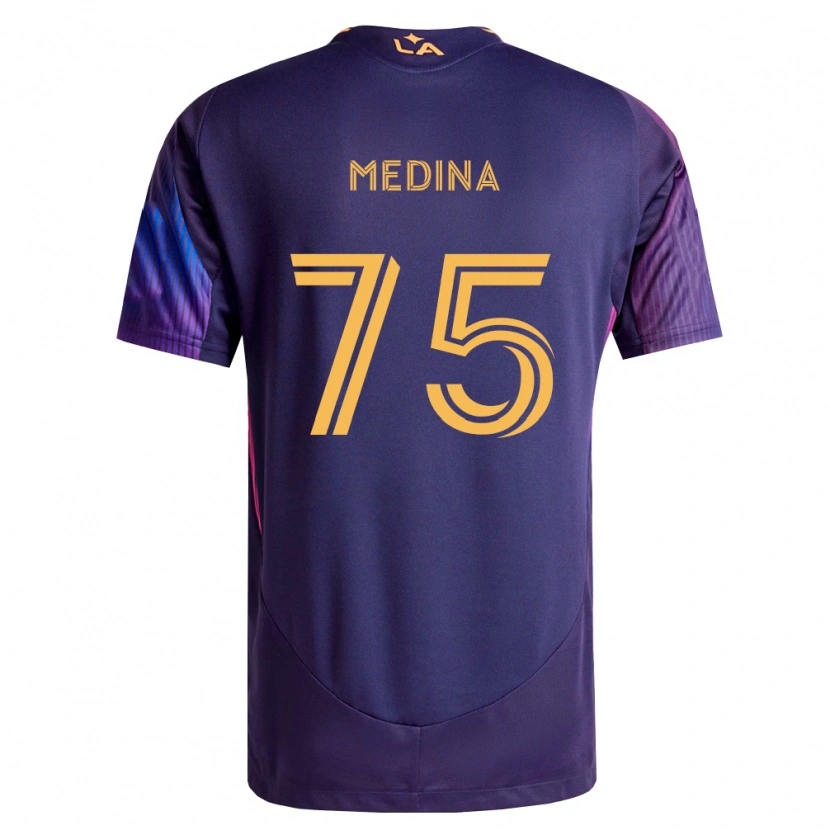 Danxen Męski Aaron Medina #75 Głęboka Purpura Żółty Wyjazdowa Koszulka 2026/27 Koszulki Klubowe