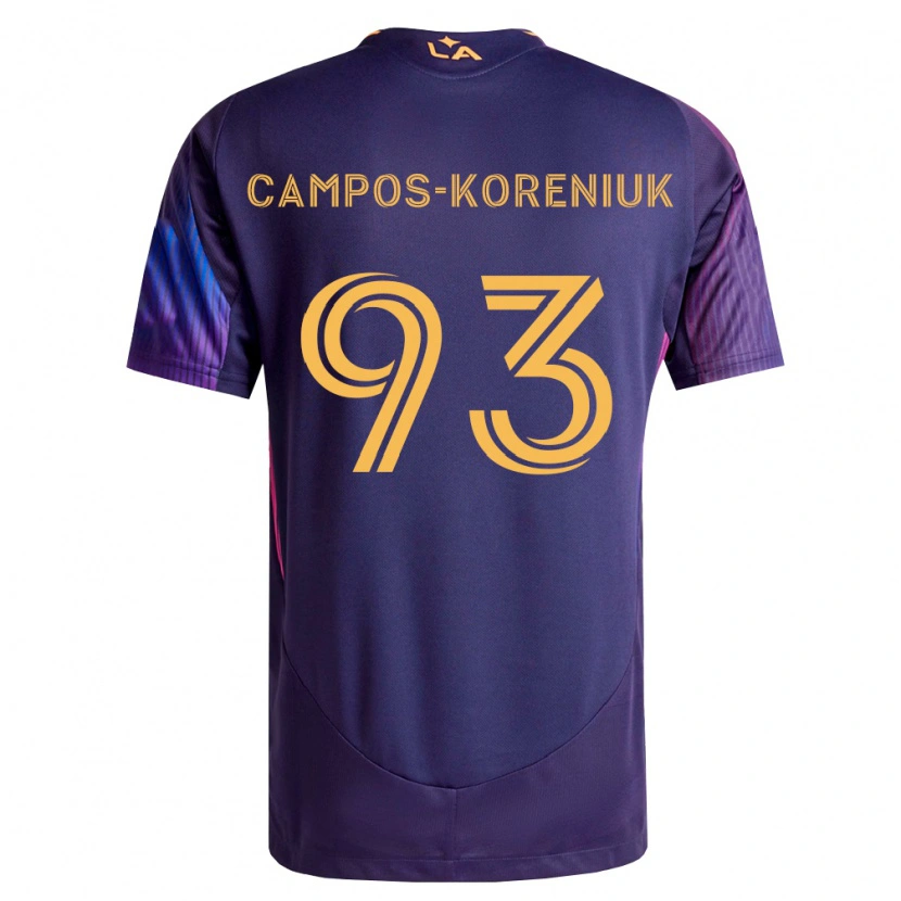 Danxen Męski K Campos-Koreniuk #93 Głęboka Purpura Żółty Wyjazdowa Koszulka 2026/27 Koszulki Klubowe