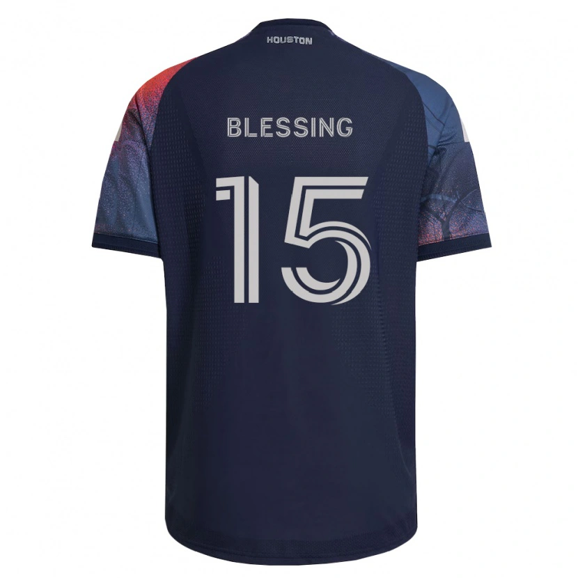 Danxen Męski Latif Blessing #15 Głęboki Niebieski Biały Pomarańczowy Wyjazdowa Koszulka 2026/27 Koszulki Klubowe