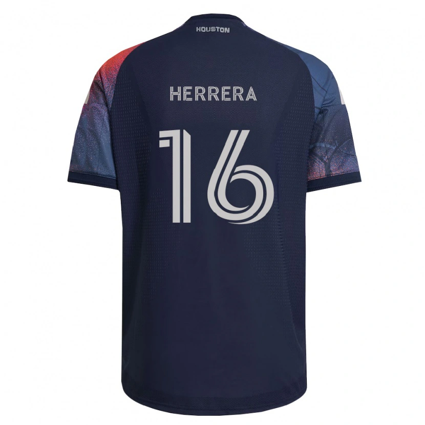 Danxen Męski Héctor Herrera #16 Głęboki Niebieski Biały Pomarańczowy Wyjazdowa Koszulka 2026/27 Koszulki Klubowe