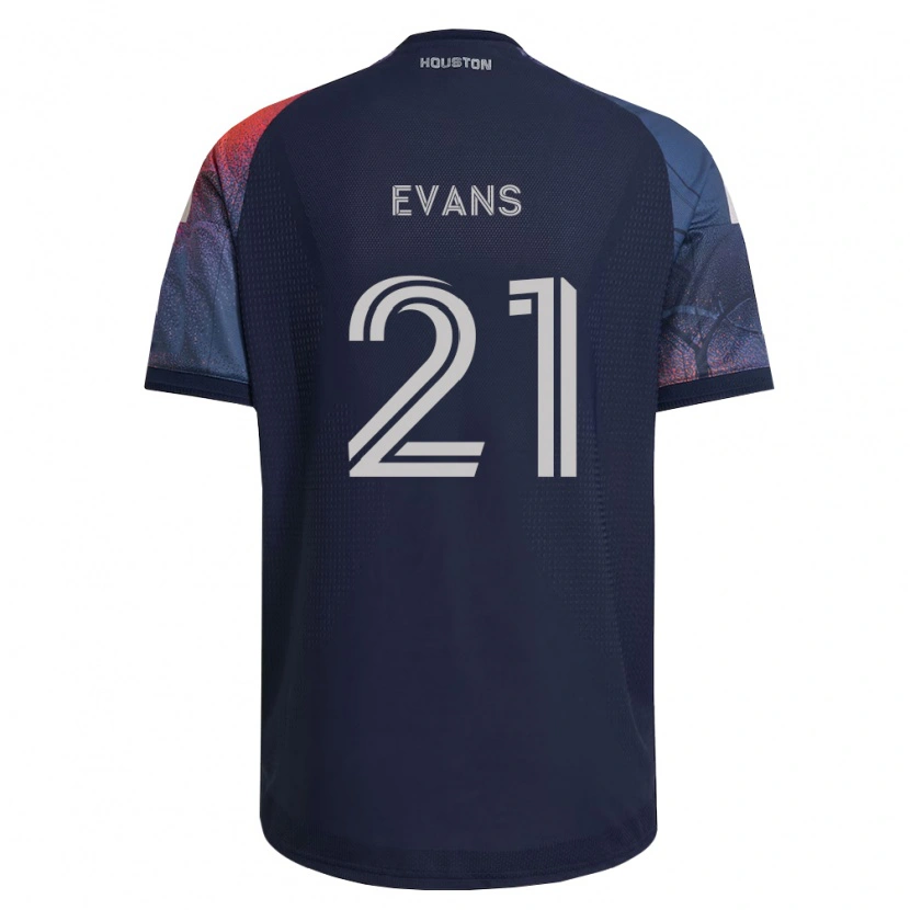 Danxen Męski Jacob Evans #21 Głęboki Niebieski Biały Pomarańczowy Wyjazdowa Koszulka 2026/27 Koszulki Klubowe