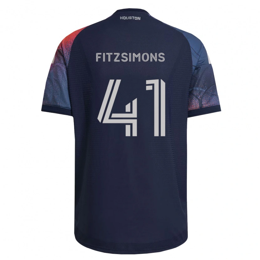 Danxen Męski Brogan Fitzsimons #41 Głęboki Niebieski Biały Pomarańczowy Wyjazdowa Koszulka 2026/27 Koszulki Klubowe