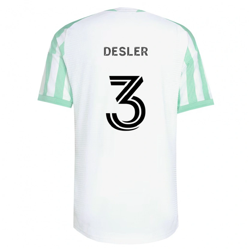 Danxen Męski Mikkel Desler #3 Jasnozielony Czarny Biały Wyjazdowa Koszulka 2026/27 Koszulki Klubowe