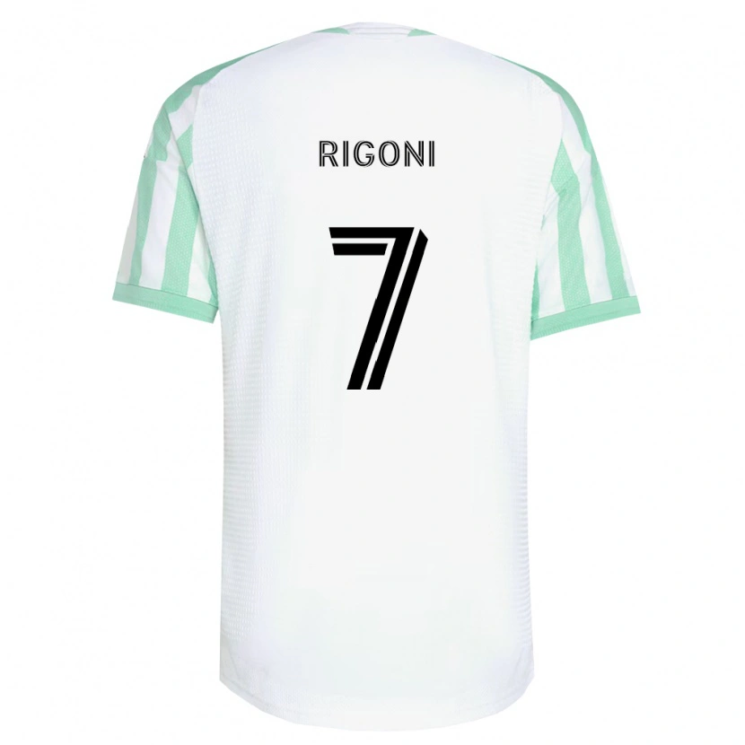 Danxen Męski Emiliano Rigoni #7 Jasnozielony Czarny Biały Wyjazdowa Koszulka 2026/27 Koszulki Klubowe