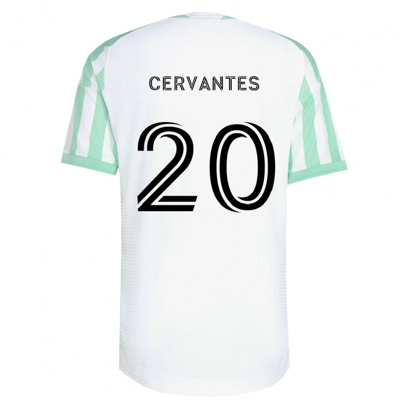 Danxen Męski Aaron Cervantes #20 Jasnozielony Czarny Biały Wyjazdowa Koszulka 2026/27 Koszulki Klubowe