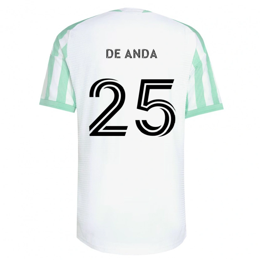 Danxen Męski Anthony De Anda #25 Jasnozielony Czarny Biały Wyjazdowa Koszulka 2026/27 Koszulki Klubowe