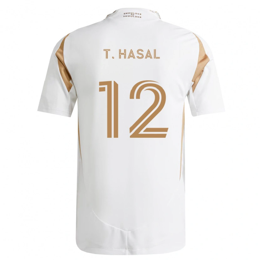 Danxen Męski Thomas Hasal #12 Biały Brązowy Wyjazdowa Koszulka 2026/27 Koszulki Klubowe
