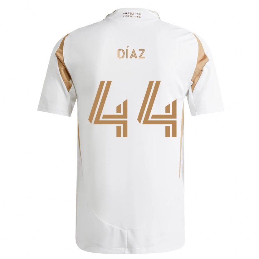 Danxen Męski Carlos Díaz #44 Biały Brązowy Wyjazdowa Koszulka 2026/27 Koszulki Klubowe
