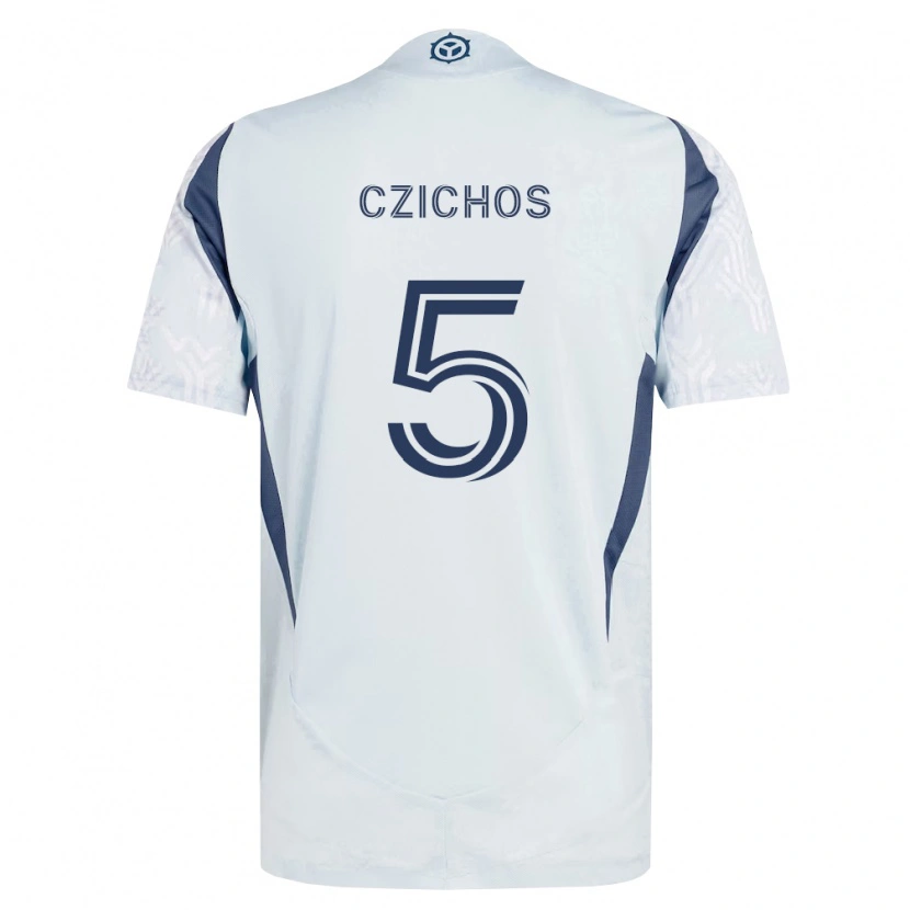 Danxen Męski Rafael Czichos #5 Niebieski Szary Biały Wyjazdowa Koszulka 2026/27 Koszulki Klubowe