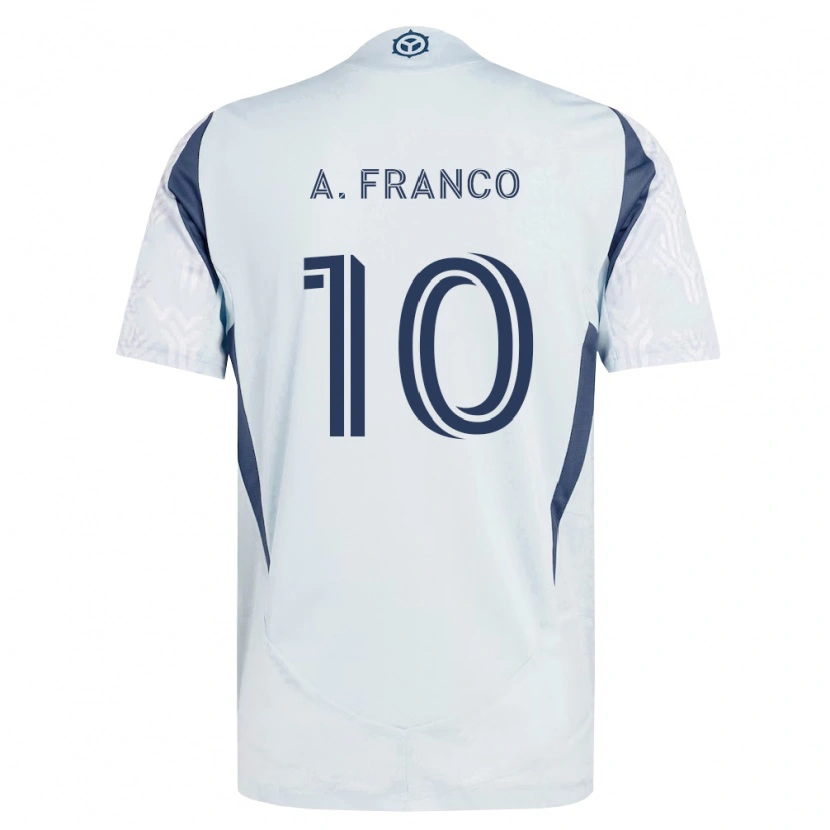 Danxen Męski André Franco #10 Niebieski Szary Biały Wyjazdowa Koszulka 2026/27 Koszulki Klubowe
