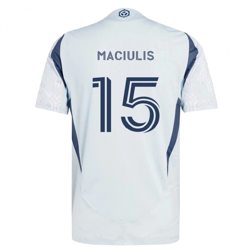 Danxen Męski Matthew Maciulis #15 Niebieski Szary Biały Wyjazdowa Koszulka 2026/27 Koszulki Klubowe