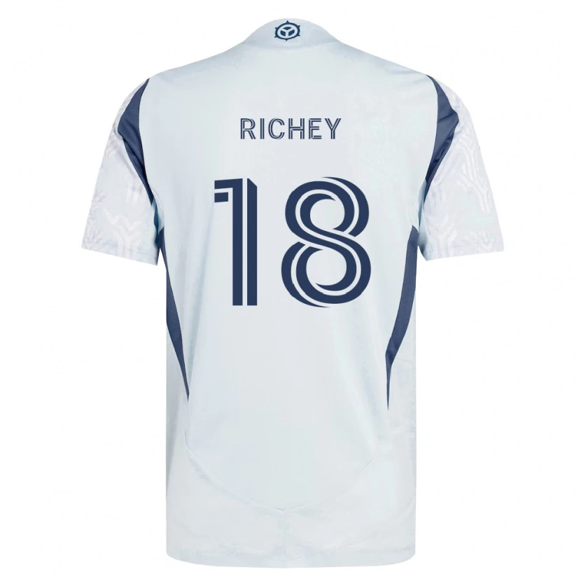 Danxen Męski Spencer Richey #18 Niebieski Szary Biały Wyjazdowa Koszulka 2026/27 Koszulki Klubowe