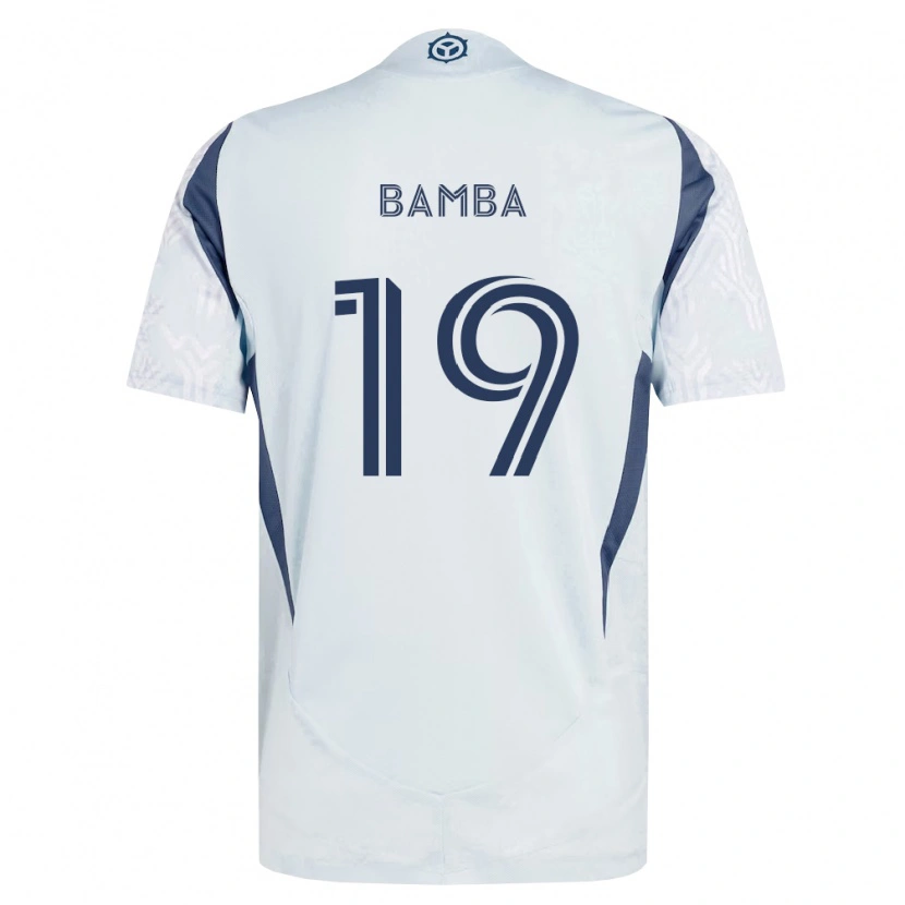 Danxen Męski Jonathan Bamba #19 Niebieski Szary Biały Wyjazdowa Koszulka 2026/27 Koszulki Klubowe