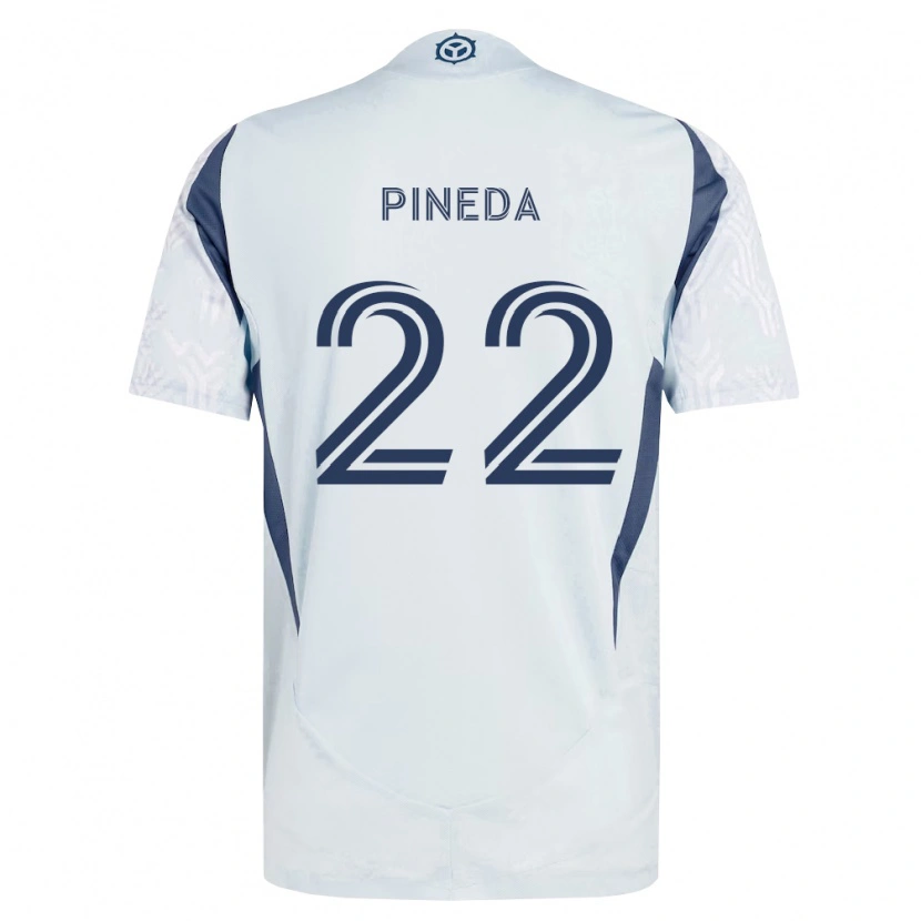 Danxen Męski Mauricio Pineda #22 Niebieski Szary Biały Wyjazdowa Koszulka 2026/27 Koszulki Klubowe