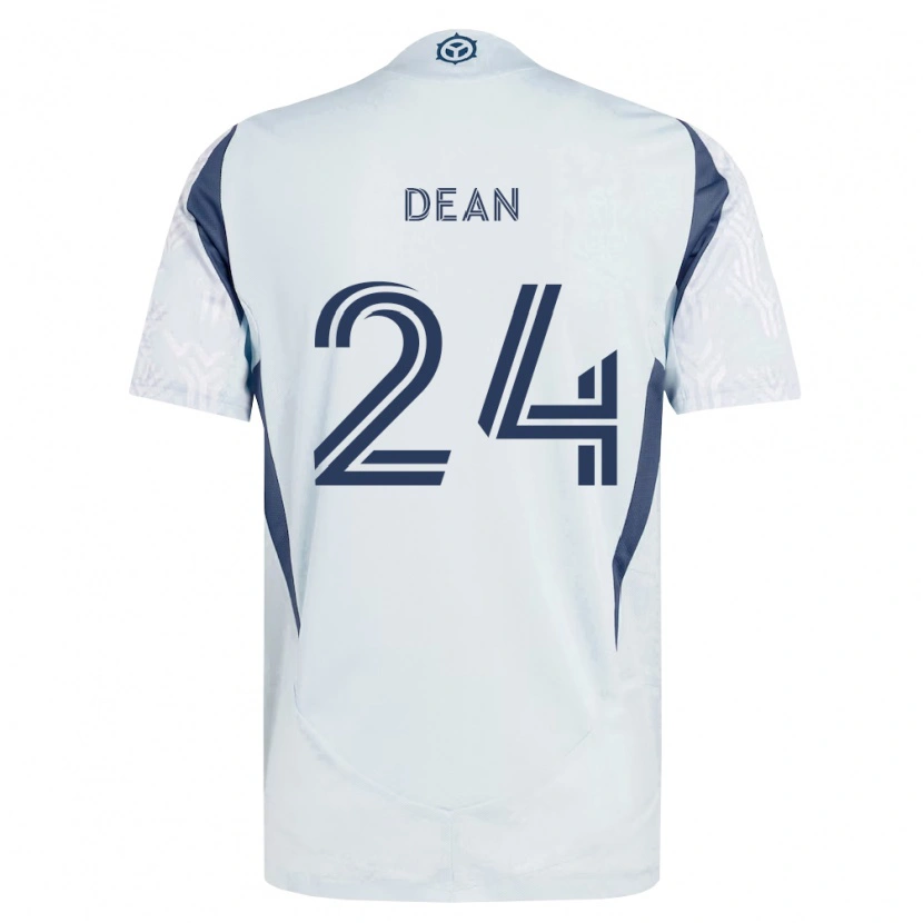 Danxen Męski Jonathan Dean #24 Niebieski Szary Biały Wyjazdowa Koszulka 2026/27 Koszulki Klubowe