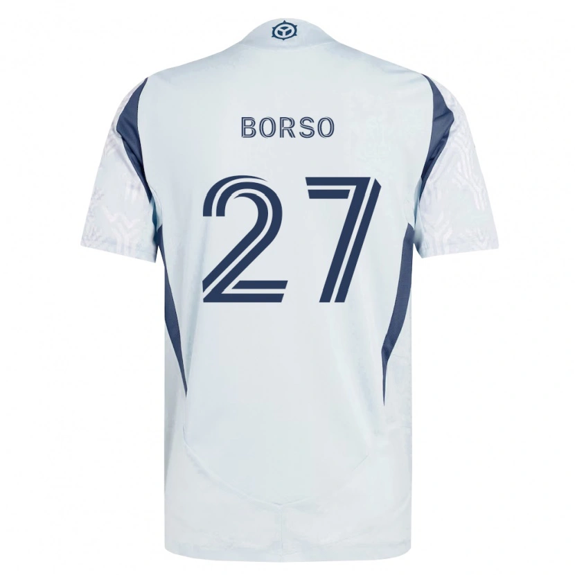 Danxen Męski Dylan Borso #27 Niebieski Szary Biały Wyjazdowa Koszulka 2026/27 Koszulki Klubowe