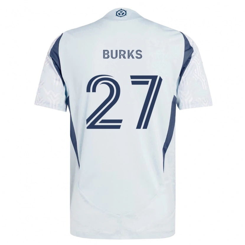 Danxen Męski Kendall Burks #27 Niebieski Szary Biały Wyjazdowa Koszulka 2026/27 Koszulki Klubowe
