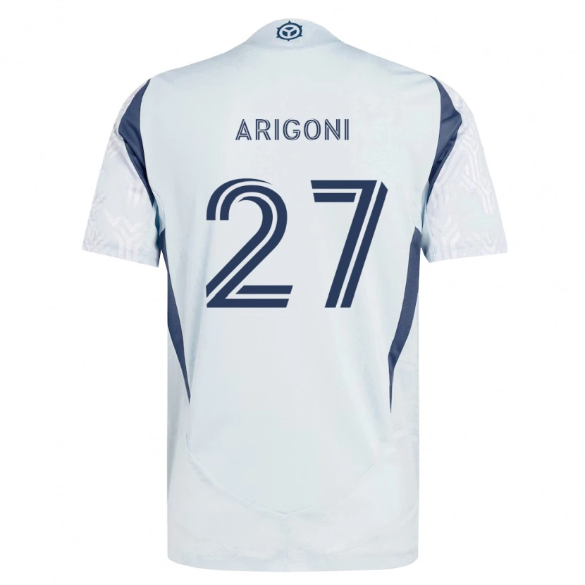 Danxen Męski Allan Arigoni #27 Niebieski Szary Biały Wyjazdowa Koszulka 2026/27 Koszulki Klubowe