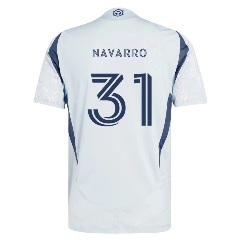 Danxen Męski Federico Navarro #31 Niebieski Szary Biały Wyjazdowa Koszulka 2026/27 Koszulki Klubowe