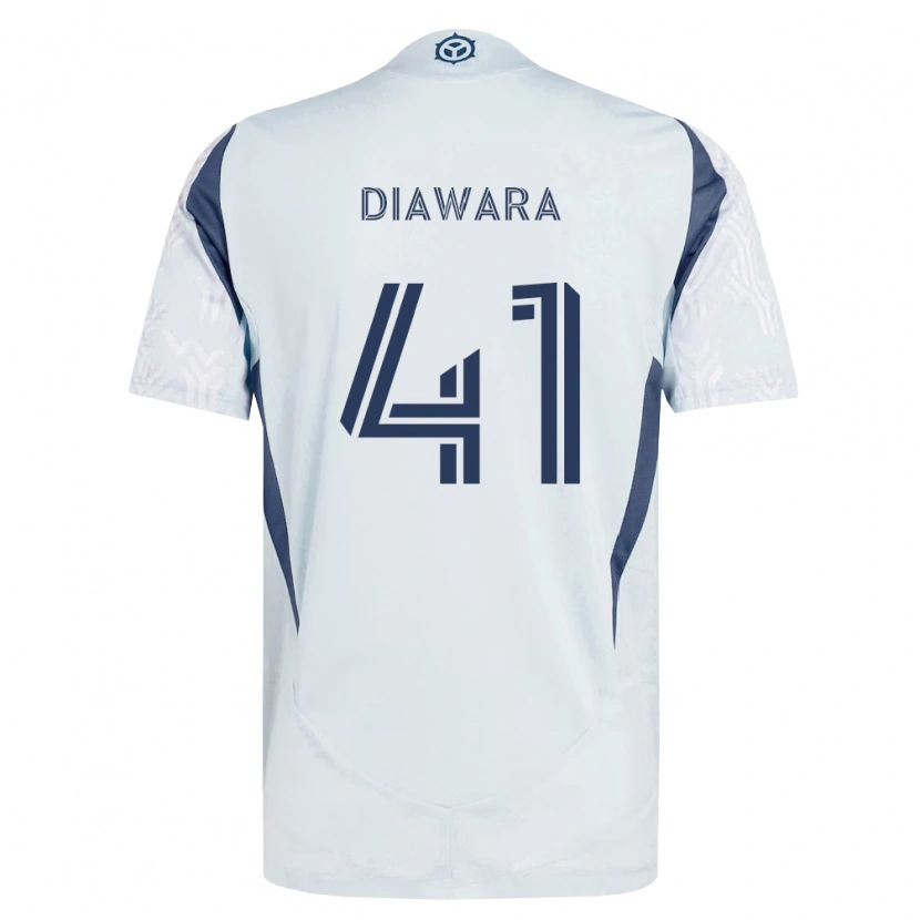 Danxen Męski Tidiane Diawara #41 Niebieski Szary Biały Wyjazdowa Koszulka 2026/27 Koszulki Klubowe