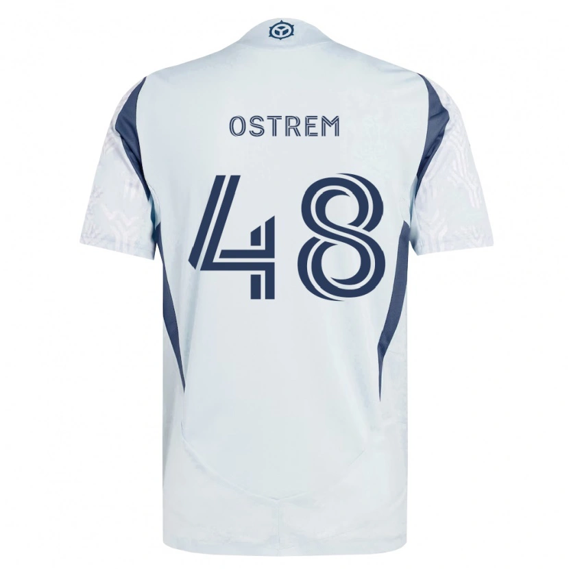 Danxen Męski Charlie Ostrem #48 Niebieski Szary Biały Wyjazdowa Koszulka 2026/27 Koszulki Klubowe