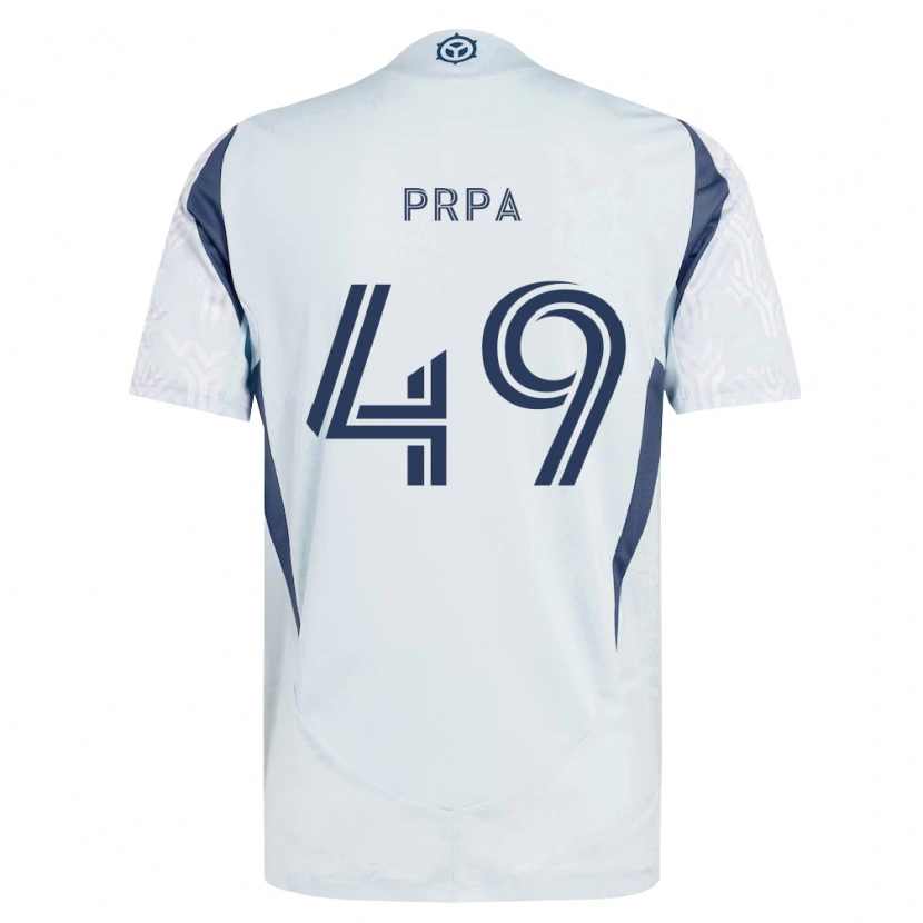 Danxen Męski Luka Prpa #49 Niebieski Szary Biały Wyjazdowa Koszulka 2026/27 Koszulki Klubowe